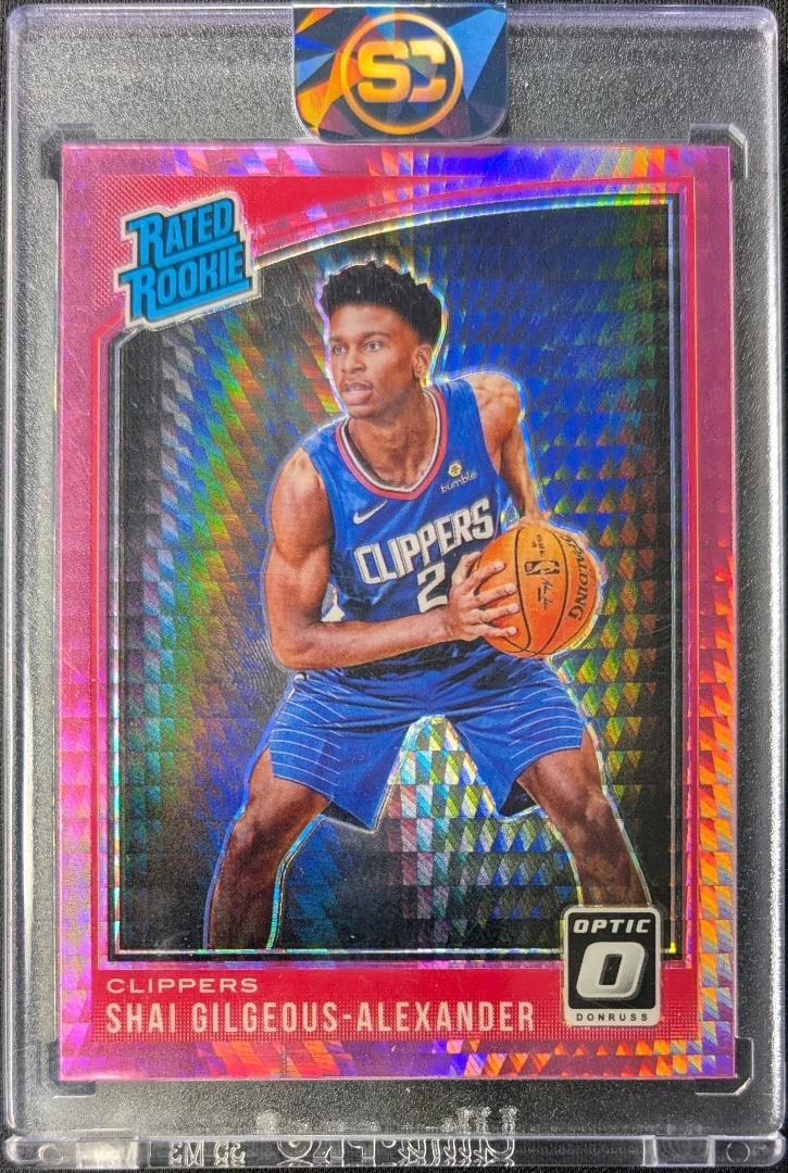 Shai Gilgeous-Alexander 2018 Donruss Optic Rated Rookie Pink Velocity