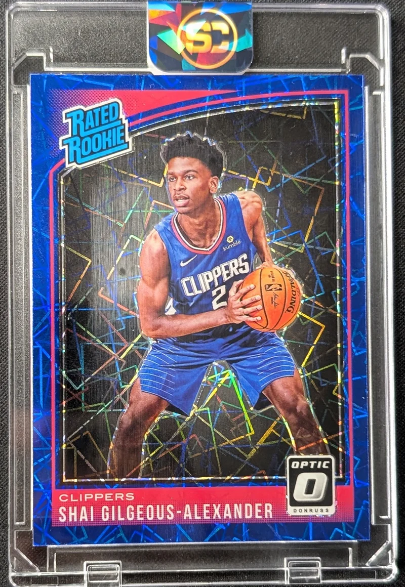 Shai Gilgeous-Alexander 2018 Donruss Optic Rated Rookie Blue Velocity