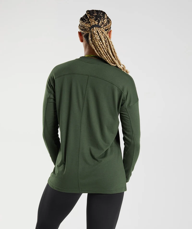 Gymshark GS Power Long Sleeve T-Shirt - Moss Olive
