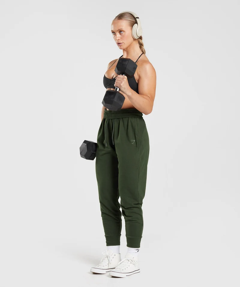 Gymshark Power Joggers - Moss Olive