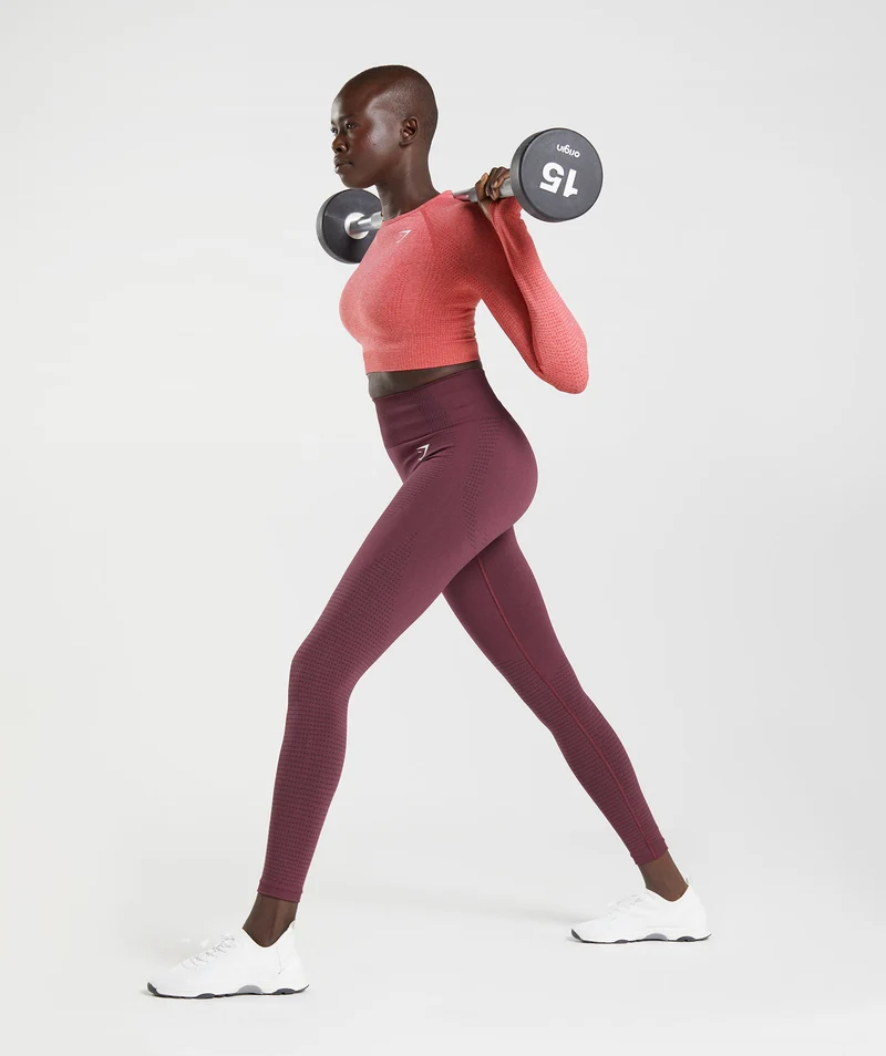 Gymshark Vital Leggings - Baked Maroon Marl