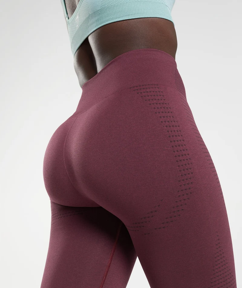 Gymshark Vital Leggings - Baked Maroon Marl