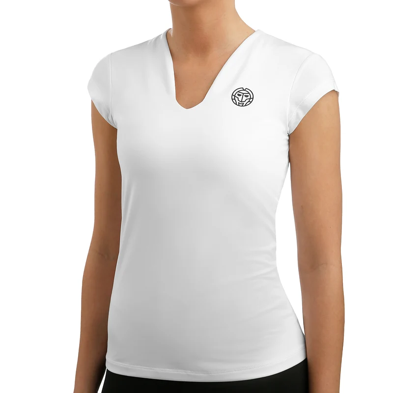 Bella 2.0 Tech V-Neck T-Shirt Damen - weiß, schwarz