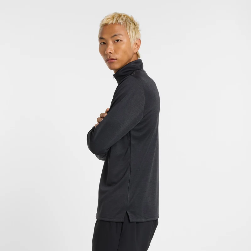 Knit 1/4 Zip Longsleeve Herren-Schwarz