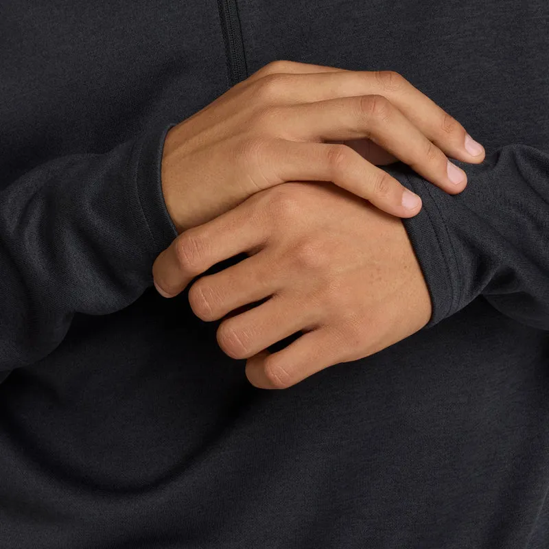 Knit 1/4 Zip Longsleeve Herren-Schwarz