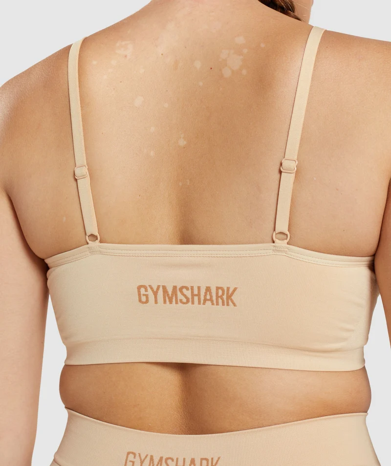 Gymshark Seamless Low Neck Bralette - Fawn Light Brown