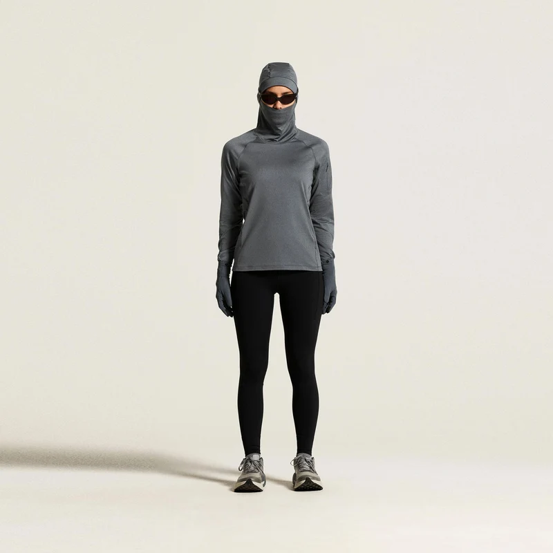 SubZ Thermal Laufshirt Damen - anthrazit