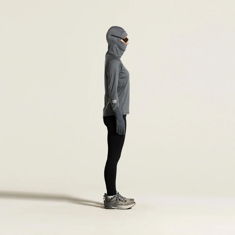 SubZ Thermal Laufshirt Damen - anthrazit