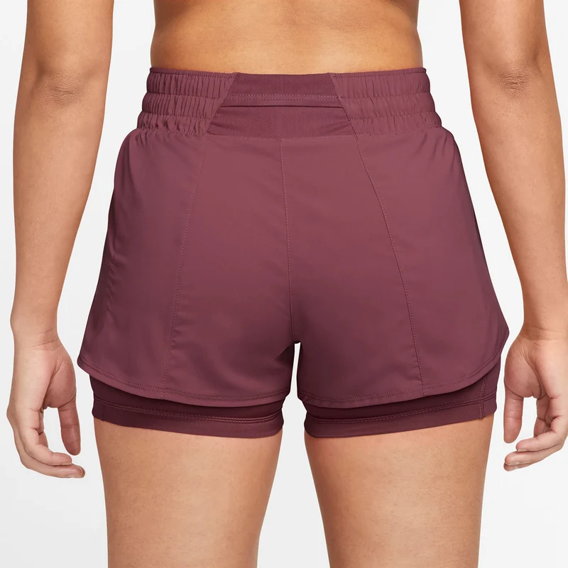 Dri-Fit One Mid Rise 2in1 3in Shorts Damen - mauve