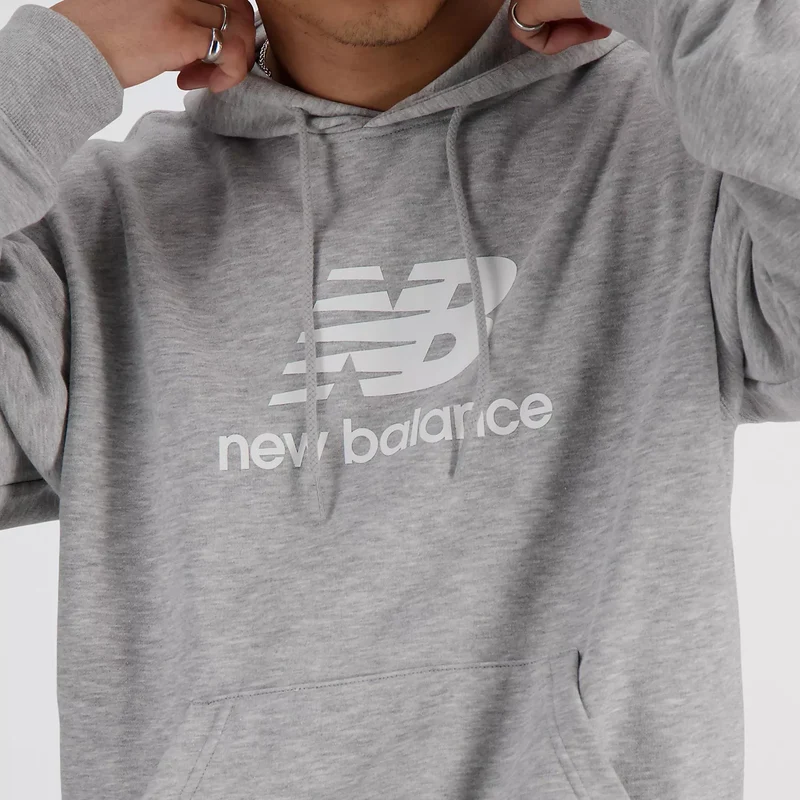 French Terry Logo Hoodie Hoody Herren-Grau