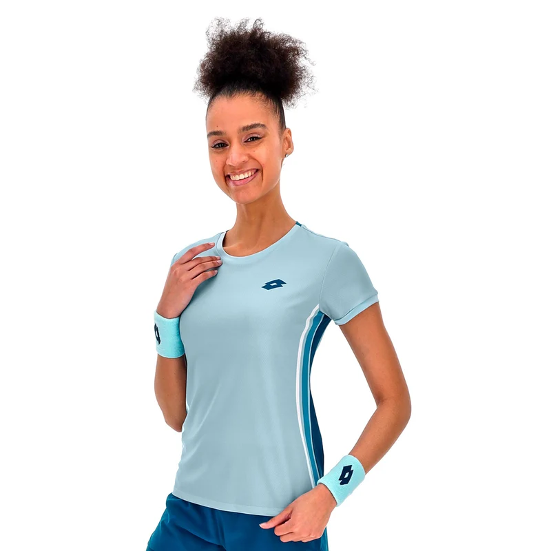 Tech VI T-Shirt Damen - hellblau, weiß