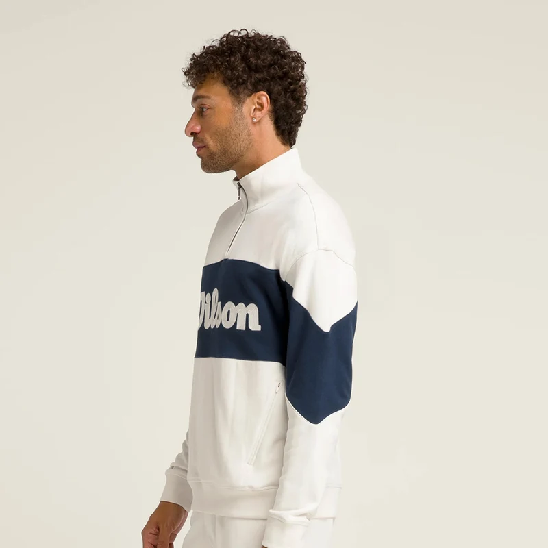 Parkside Half-Zip Sweatshirt Herren-Creme,Dunkelblau