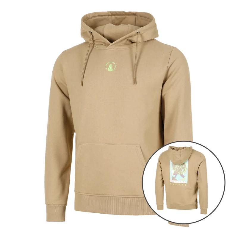 Wild Collage Hoody Herren-Beige,Mehrfarbig