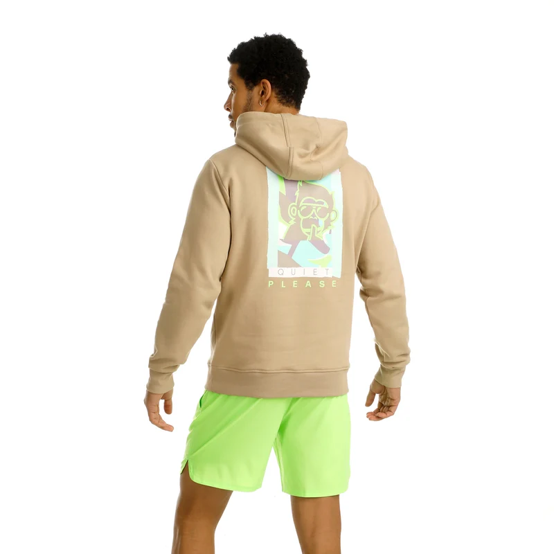 Wild Collage Hoody Herren-Beige,Mehrfarbig
