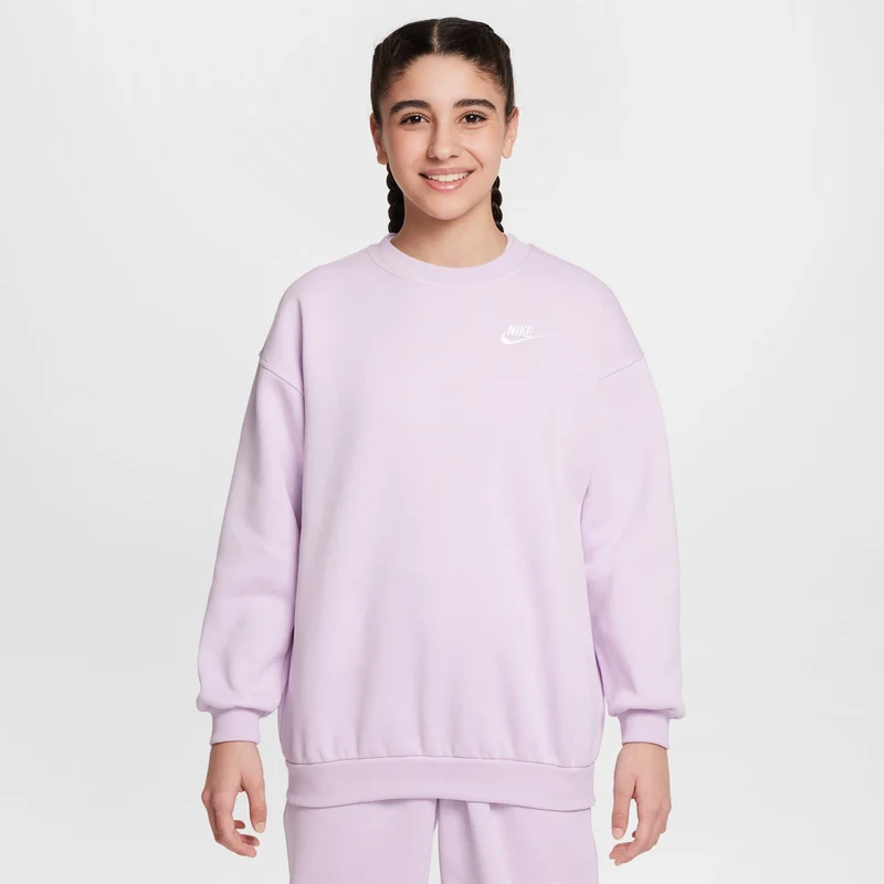 Sportswear Club Fleece Oversized Crew Sweatshirt Mädchen-Flieder