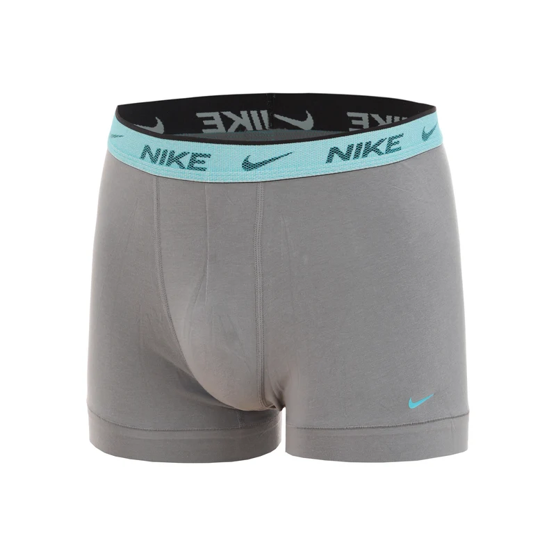 Essential Cotton Stretch Trunk Boxer Short 3er Pack Herren - silber