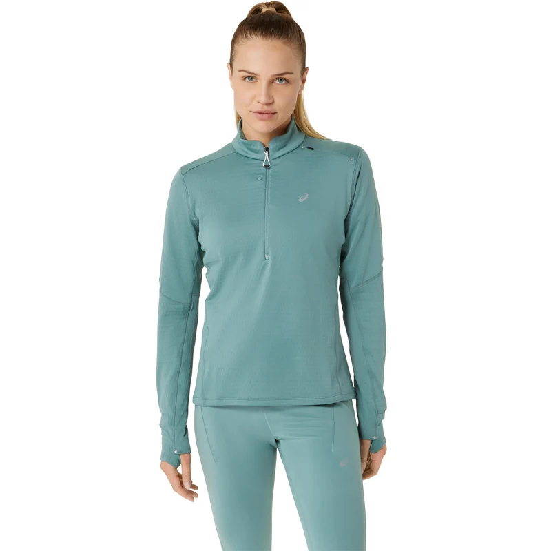Road Winter 1/2 Zip Mid Layer Laufshirt Damen-Salbei