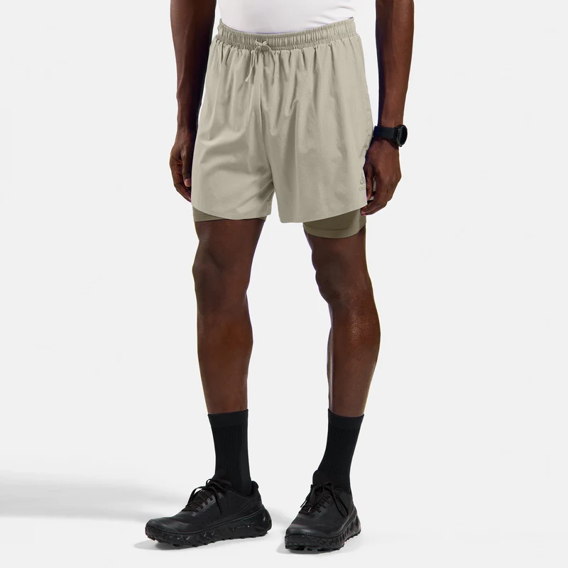 Zeroweight 5in 2in1 Laufshorts Herren-grau, oliv