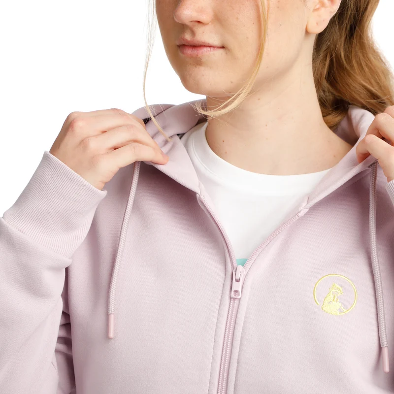 Mind Taped Zip Sweatjacke Damen-Flieder,Neongrün