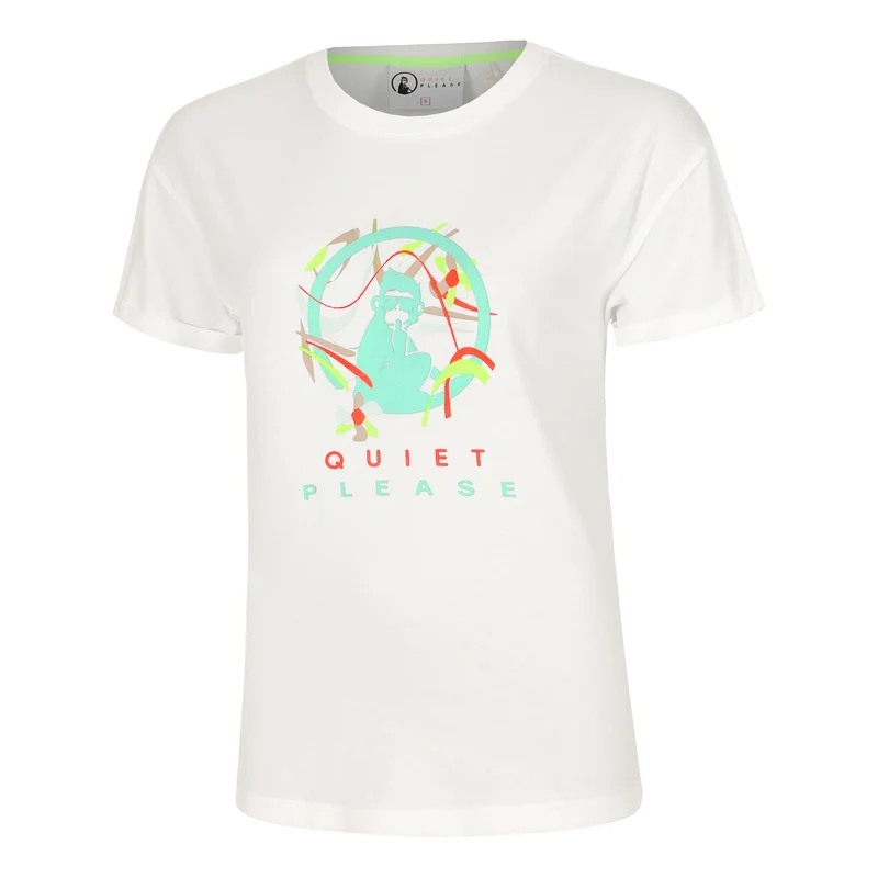 Wild Sketchy T-Shirt Damen-Weiß,Mehrfarbig