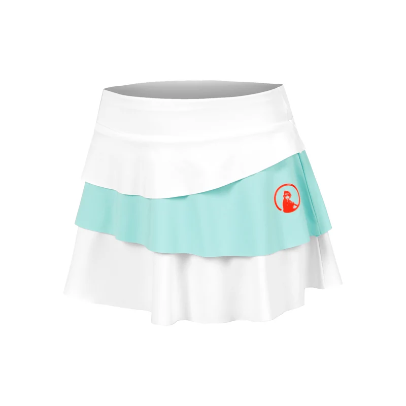 Wild Flounce Rock Mädchen-Weiß,Türkis