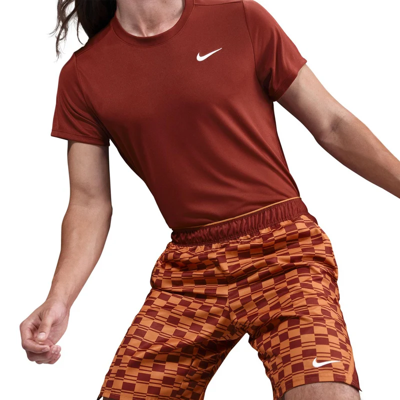 Court Dri-FIT Victory High Rise 9in All Over Print Shorts Herren-Orange,Braun