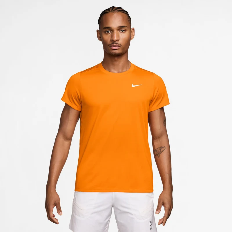 Court Victory Dry T-Shirt Herren - orange, weiß