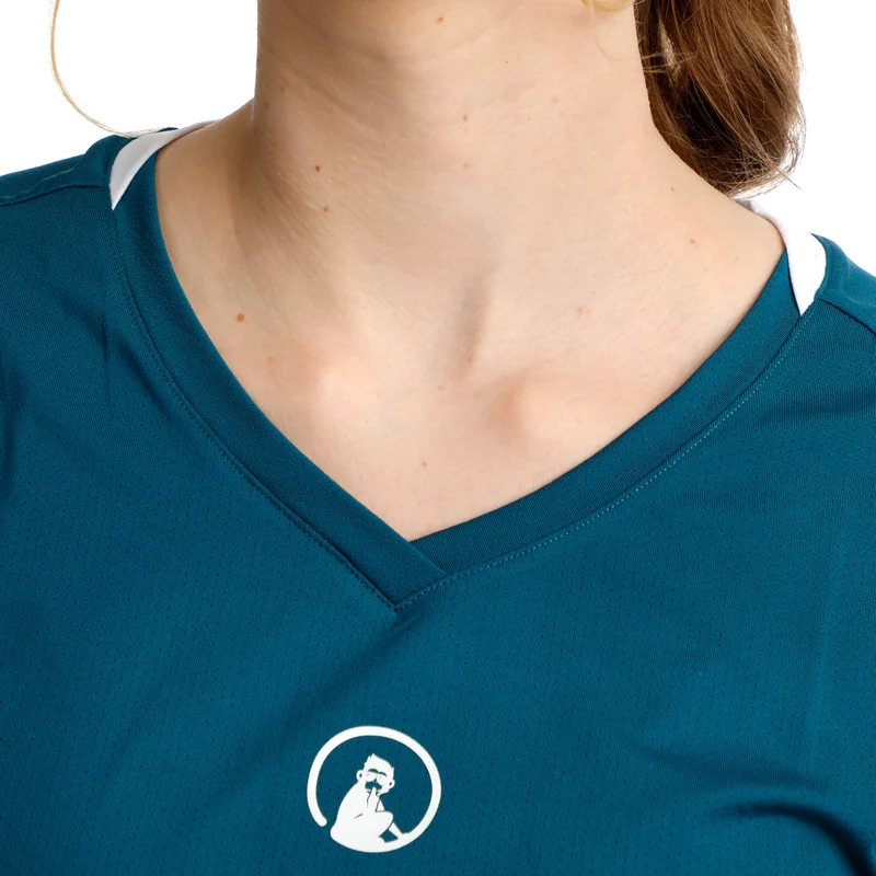Create Volley T-Shirt Damen-Petrol,Weiß