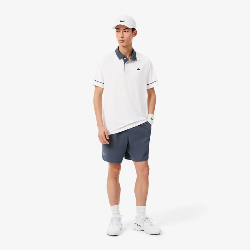 Polo Herren - weiß, graublau