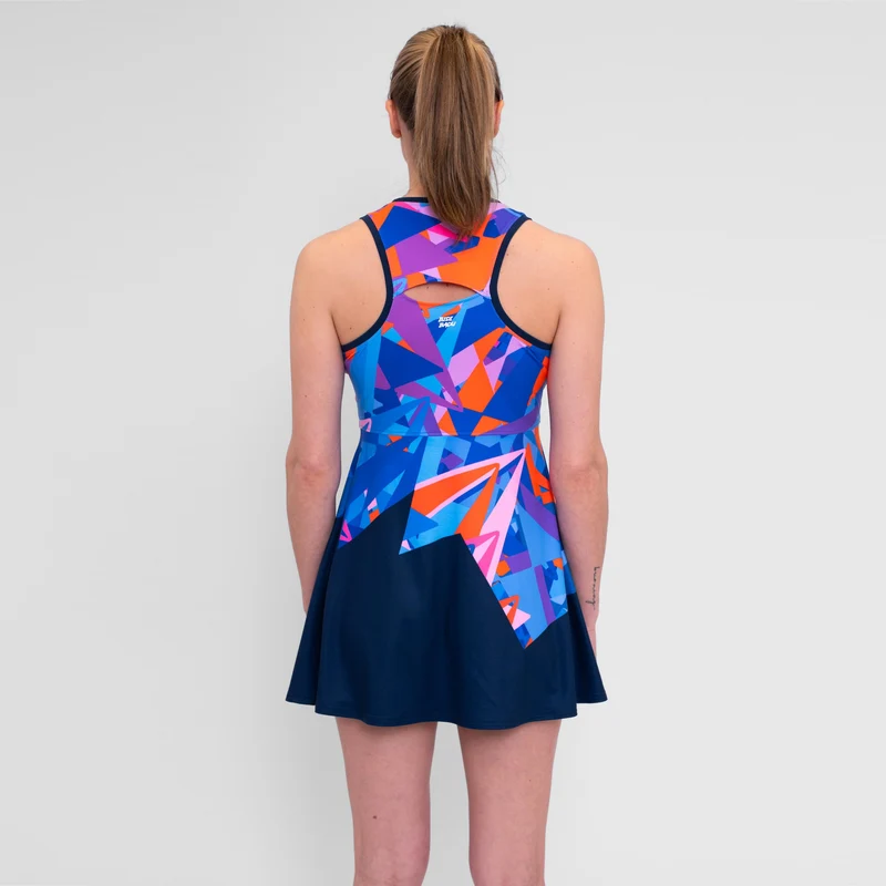 Spike Kleid Damen-Dunkelblau,Mehrfarbig