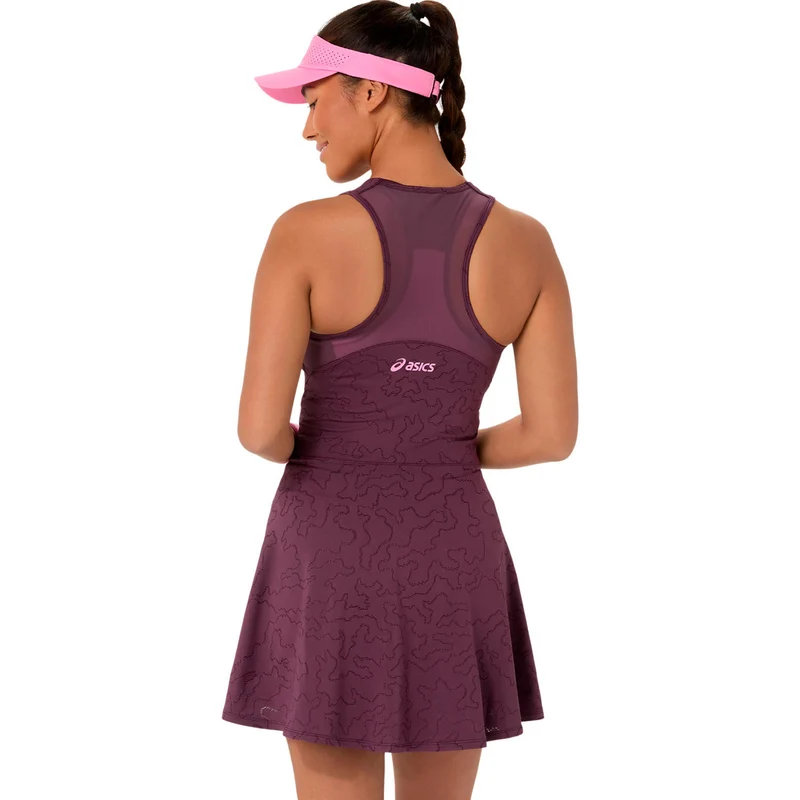 Match Jacquard Kleid Damen - weinrot