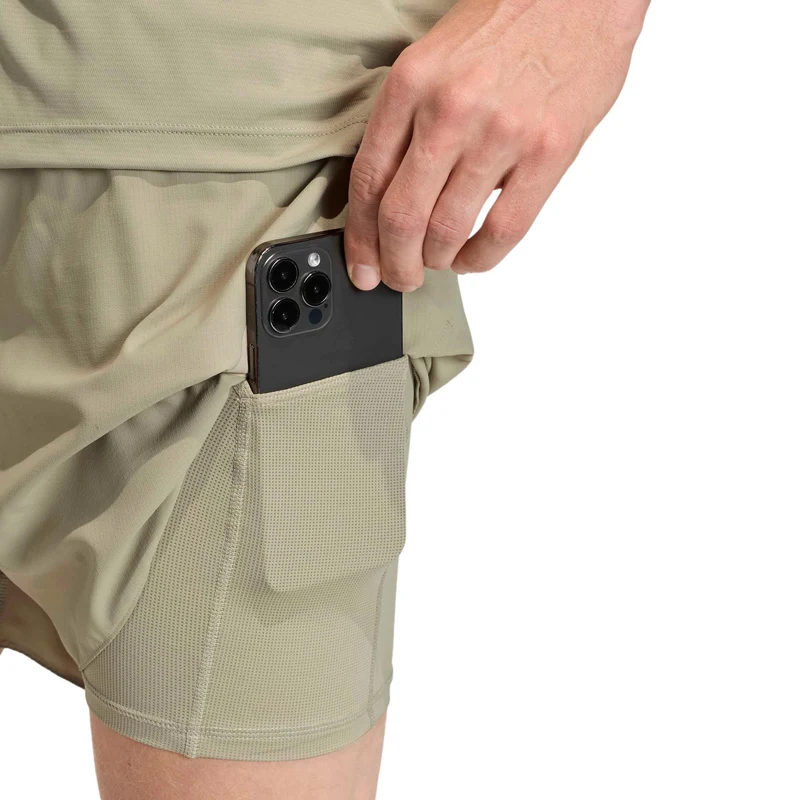 adi365 2in1 Laufshorts Herren-khaki