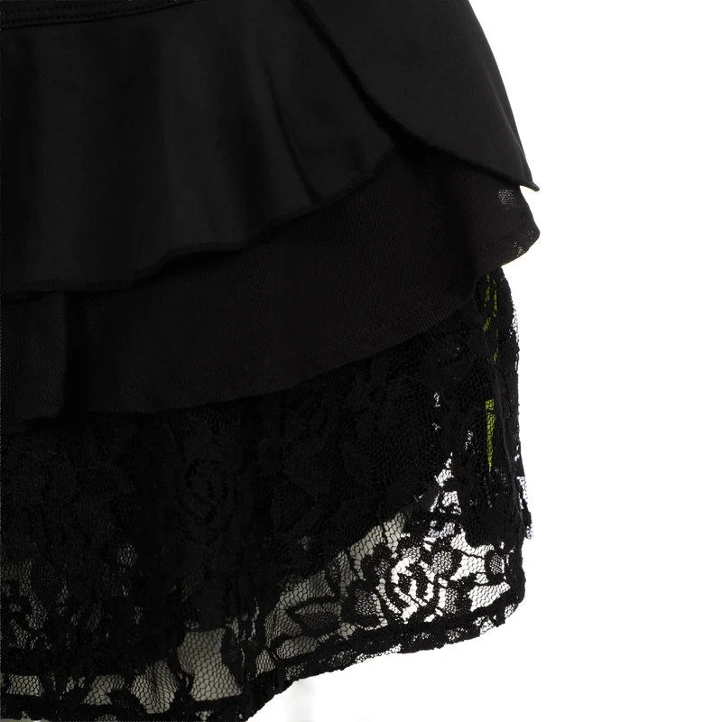 Night Flash Layering Lace Rock Mädchen - schwarz