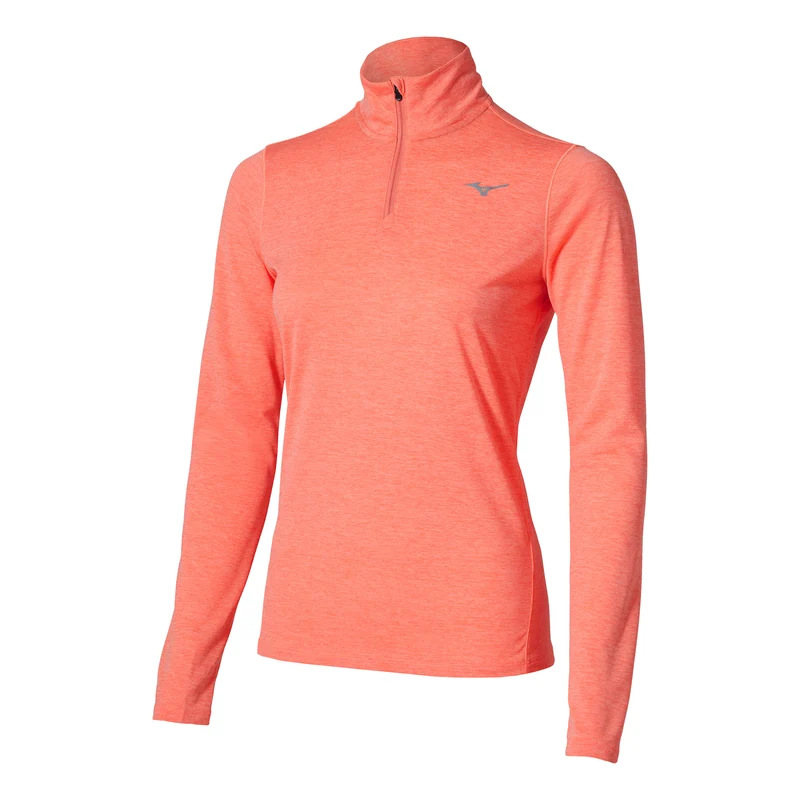 Core Impulse Half Zip Laufshirt Damen - koralle