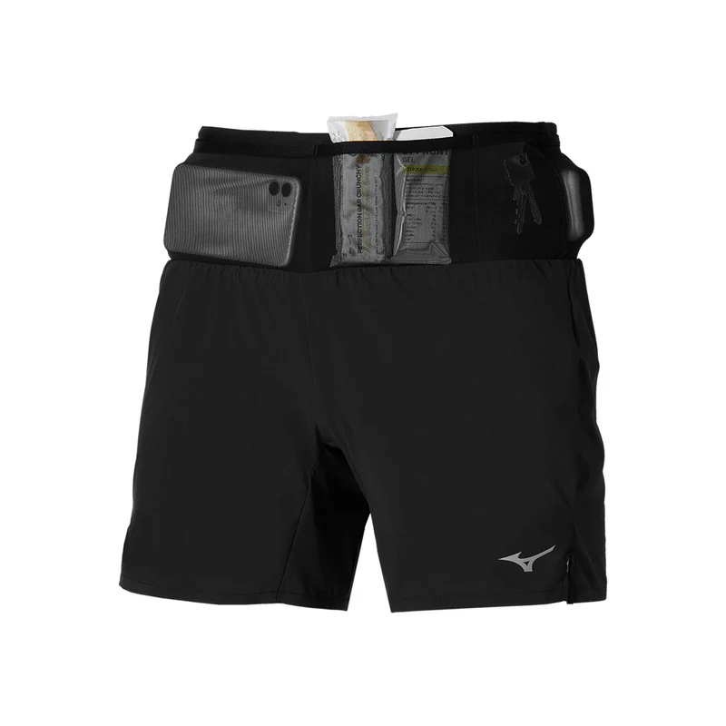 Multi Pocket Laufshorts Herren - schwarz,