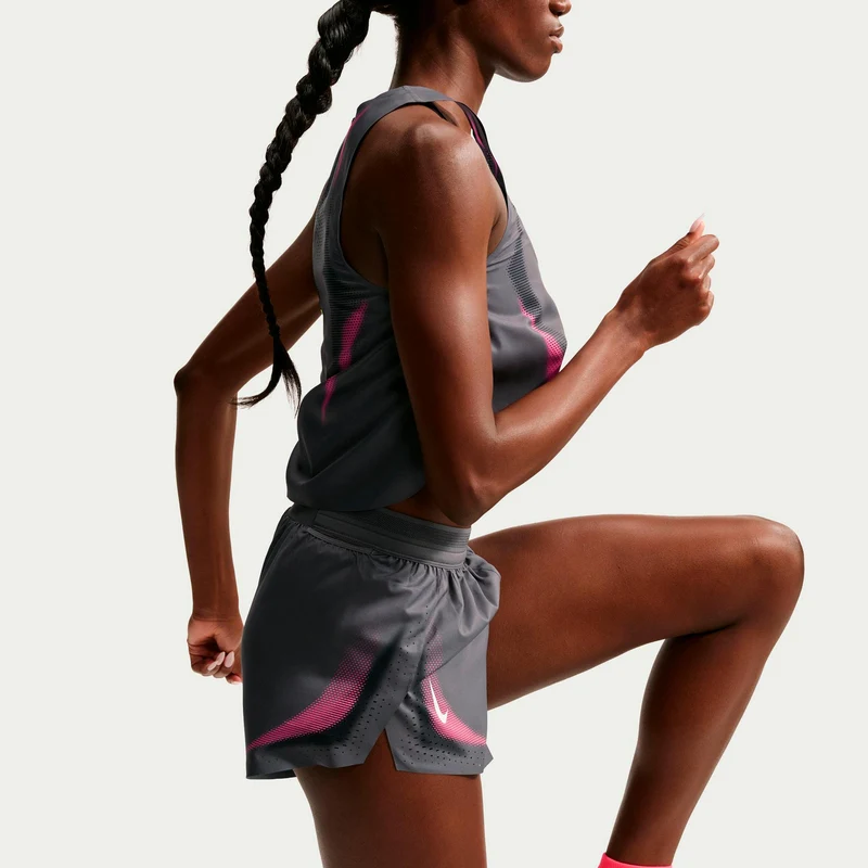AeroSwift Laufshorts Damen - grau, weiß