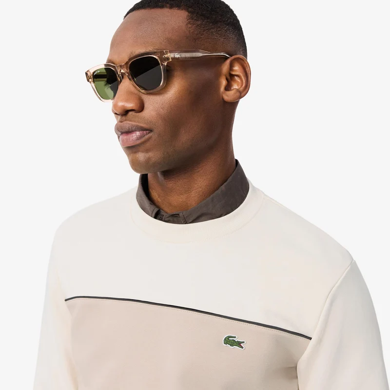 Colorblock Sweatshirt Herren - creme, beige