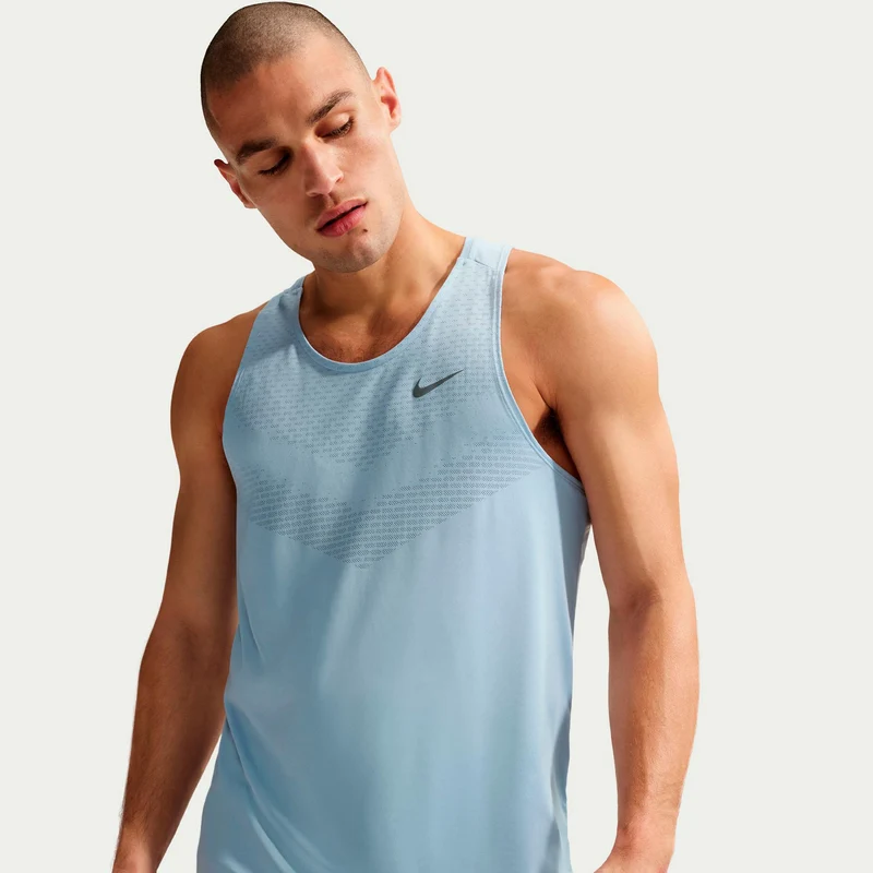 Stride Laufshirt Herren - hellblau, silber