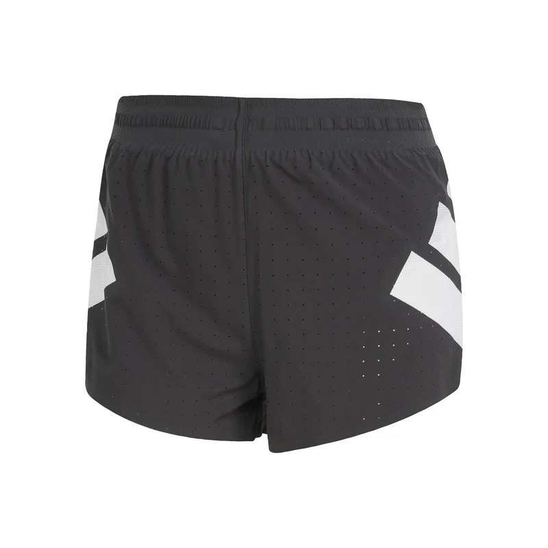 Road To Records 2in Split Laufshorts Damen-Schwarz,Weiß
