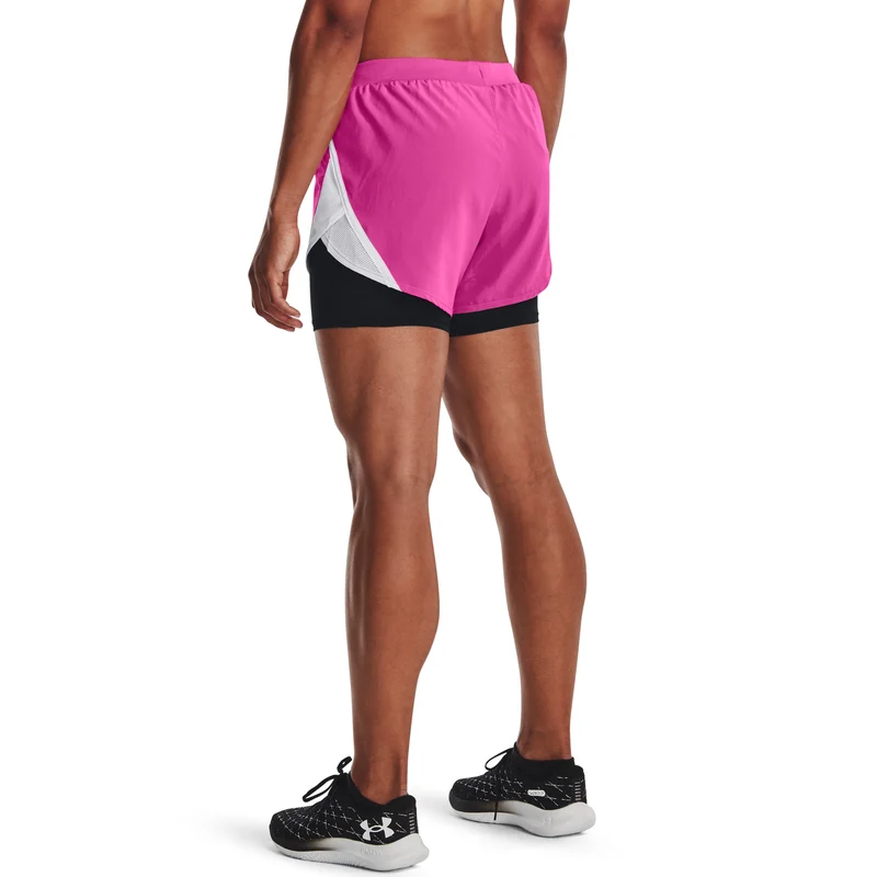 Fly By 2.0 2in1 Shorts Damen-Pink,Weiß