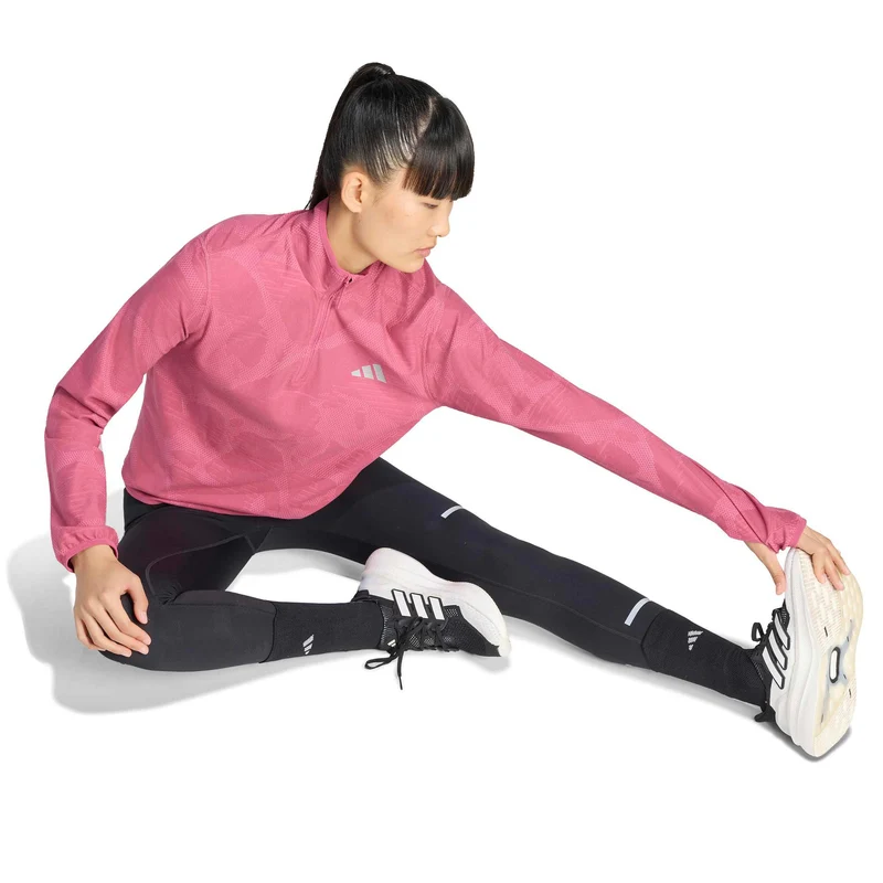 adi365 Climawarm+ Laufshirt Damen - weinrot