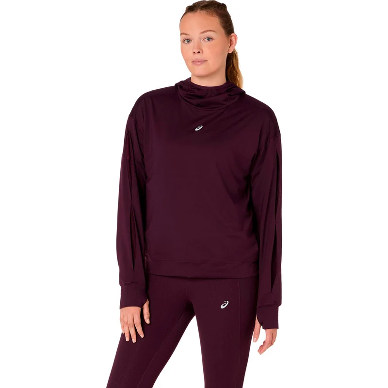 Nagino Winter Hoodie Laufshirt - weinrot
