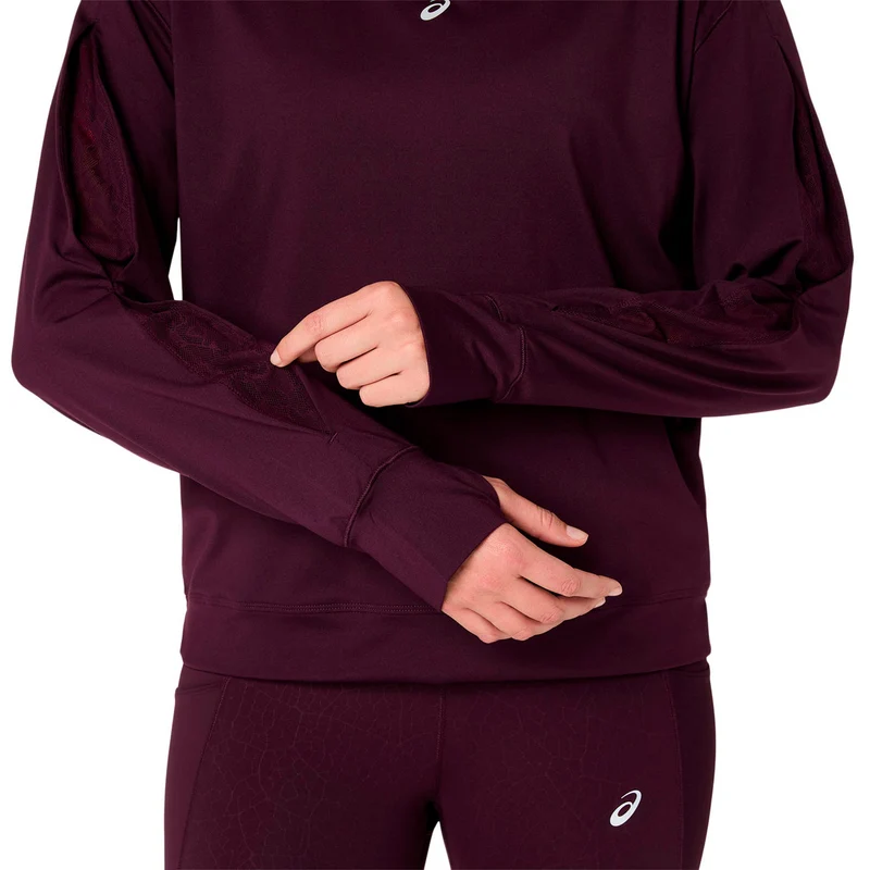 Nagino Winter Hoodie Laufshirt - weinrot