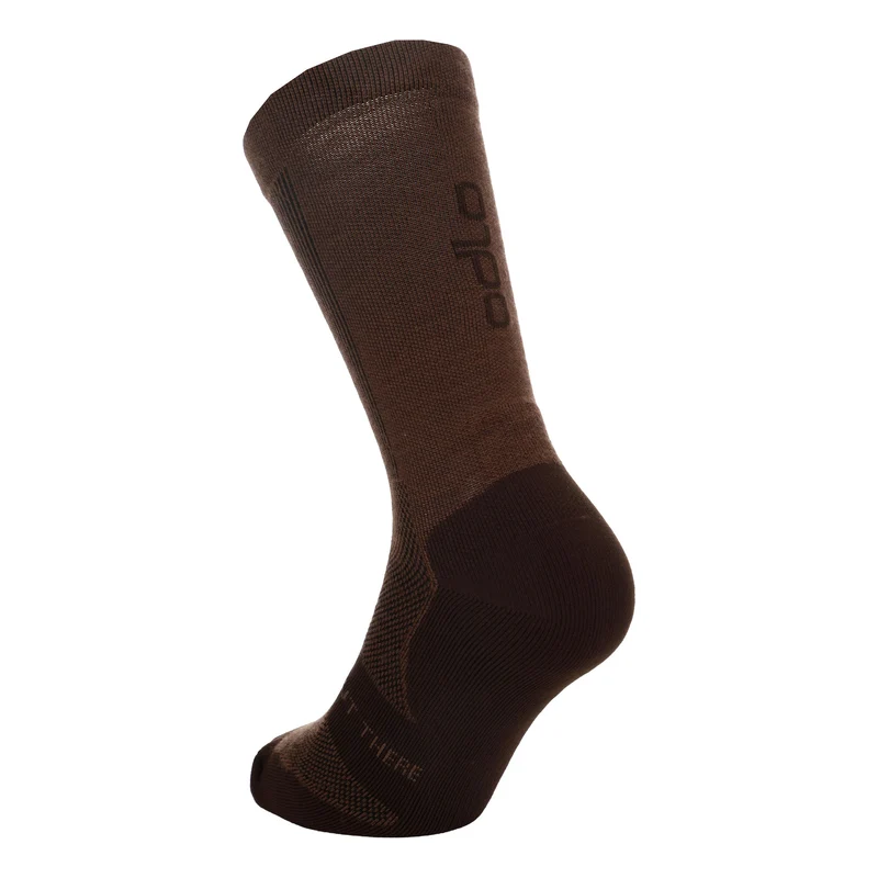 Performance Warm Run Crew Laufsocken Unisex - braun