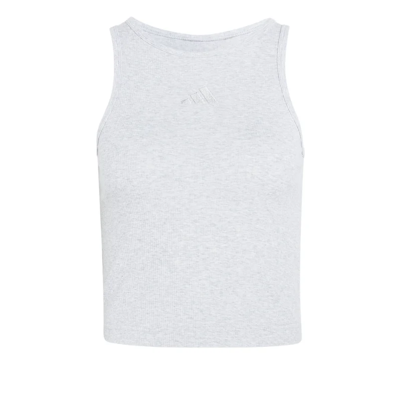 Ribbed Tank-Top Damen - hellgrau