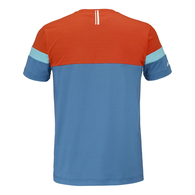 Crew Neck T-Shirt Herren - dunkelblau, orange