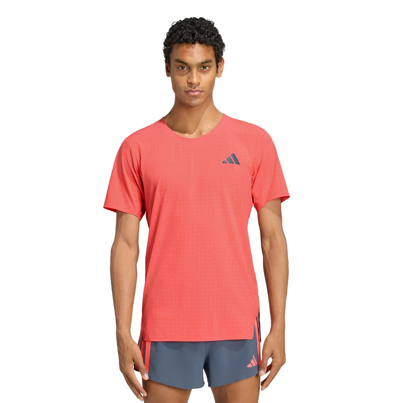 adizero Laufshirt Herren - rot, schwarz