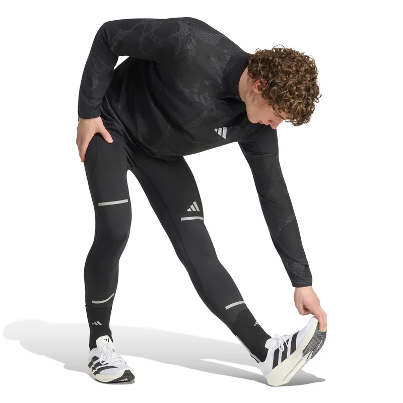 adi365 Climawarm+ Laufshirt Herren - schwarz