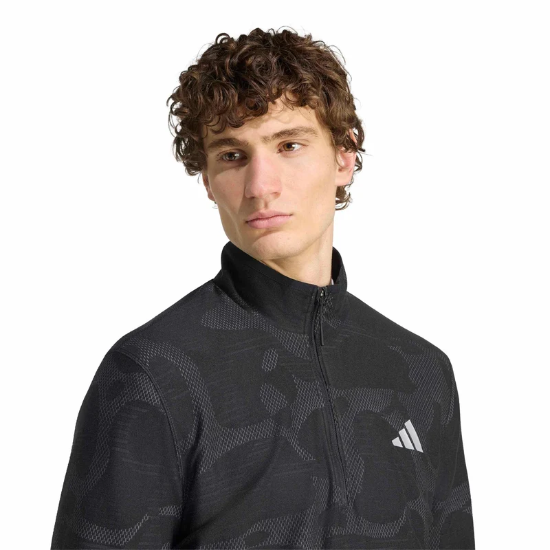 adi365 Climawarm+ Laufshirt Herren - schwarz