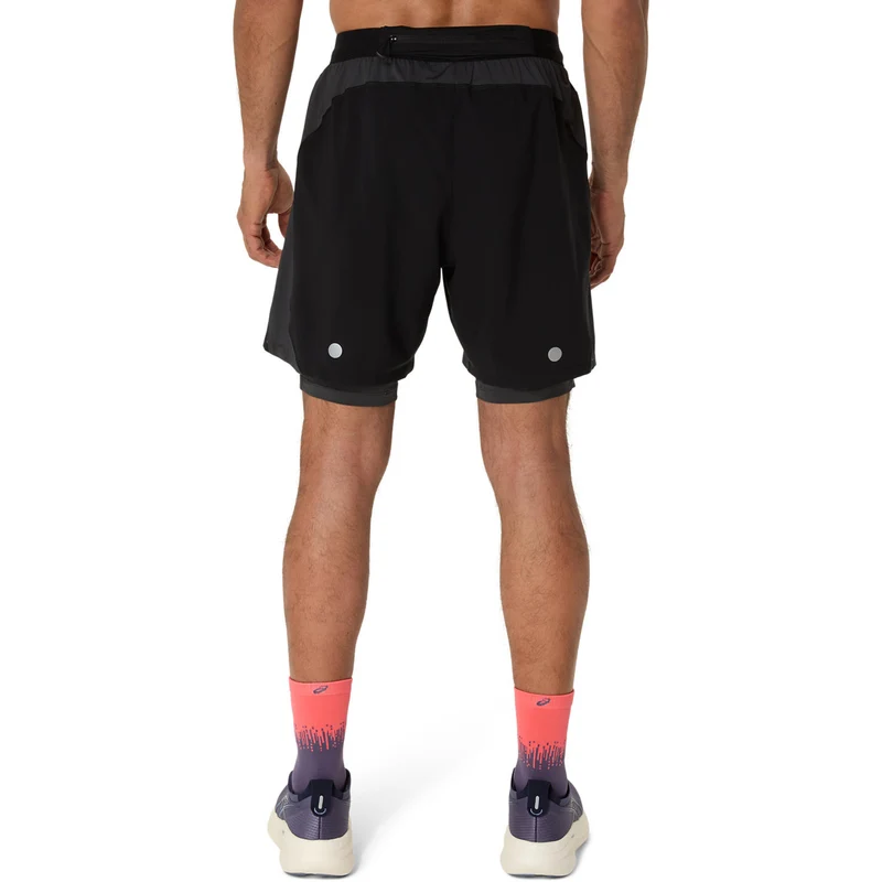 Road 2in1 7In Laufshorts Herren - schwarz